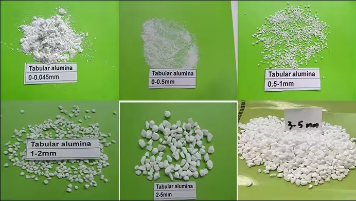 건식 래밍 질량 등급용 타블러 알루미나 0-1-3-5-8 mm 타블러 알루미나 소식 -1-